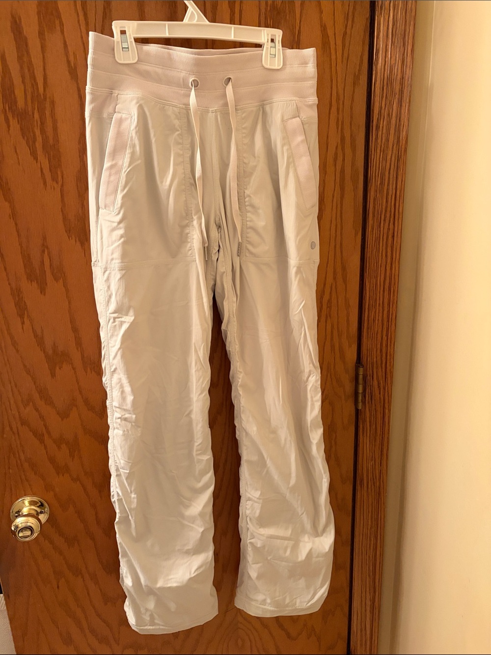 Women’s Lululemon Lined Studio dance pants,  White/cream,  31 length, size 4